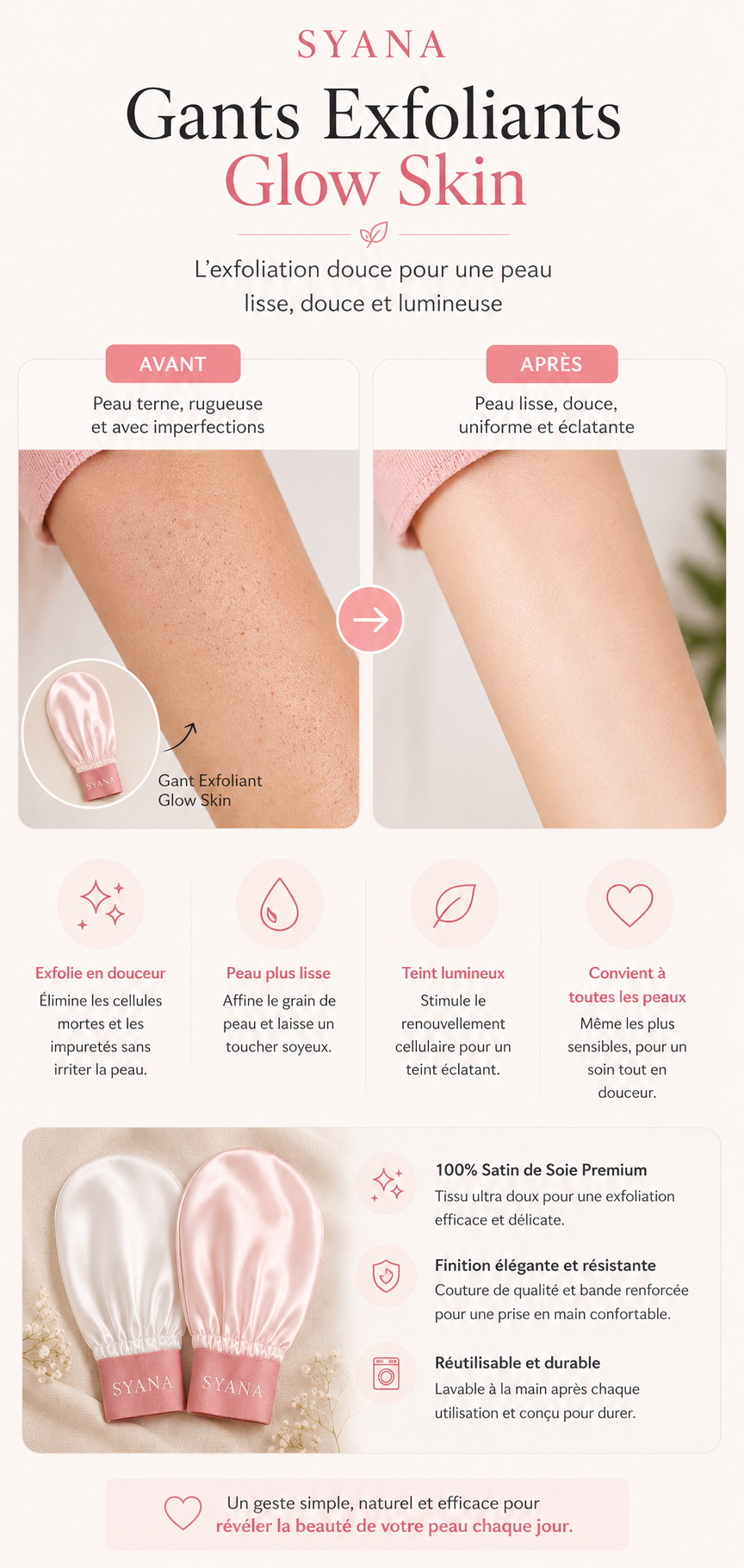 Gant Exfoliant Glow Skin - Satin de Soie