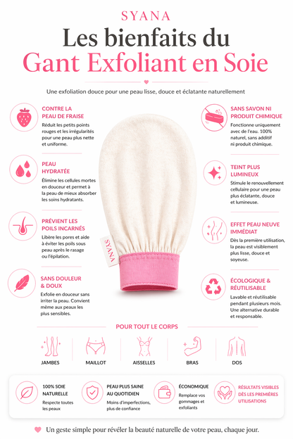 Gant Exfoliant en Soie – Peau Douce & Éclat Naturel