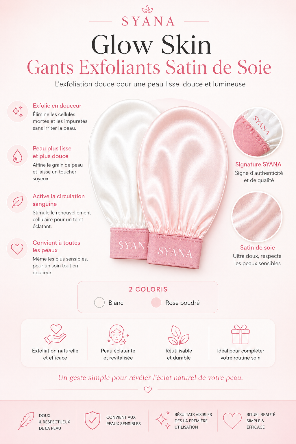 Gant Exfoliant Glow Skin - Satin de Soie
