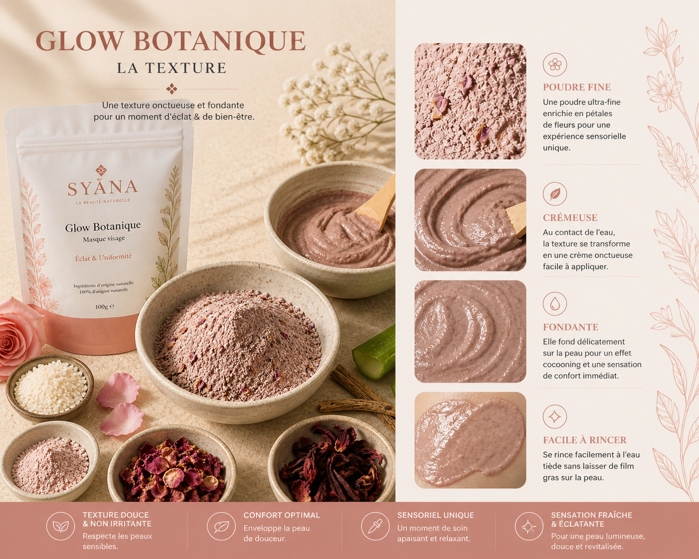 Glow Botanique – Masque visage - Eclat & Uniformité