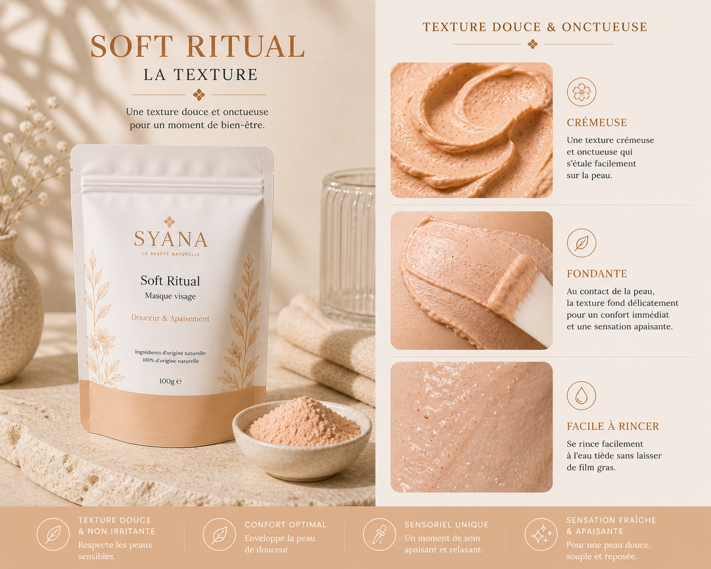 Soft Ritual – Masque visage - Apaisant & Hydratant