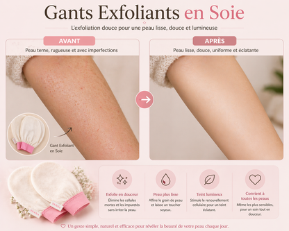 Gant Exfoliant en Soie – Peau Douce & Éclat Naturel